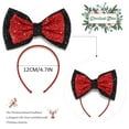 thumbnail image 2 of Christmas Bow Headbands Gold Sequins Bow Hairband Xmas Hair Band Bow Christmas Headbands Glitter Bowknot Headwear Hair Accessories for Women and Girls, 2 of 4