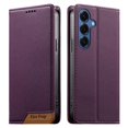 thumbnail image 1 of Funda Tipo Cartera de Cuero Sintético para Samsung Galaxy S26 Bloqueo RFID, con Ranuras para Tarjetas y Bolsillo para Efectivo, Cierre Magnético Fuerte Morado, 1 of 6