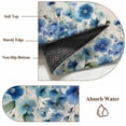 thumbnail image 6 of Area Rug for Living Room, Spring Blue Floral Non-Slip Indoor Large Carpet for Bedroom/Dining Room, Farmhouse Weeping Floral Leaves Burlap Washable Low-Profile Rectangle Floor Runner Rugs - 5 x 7 Ft, 6 of 7