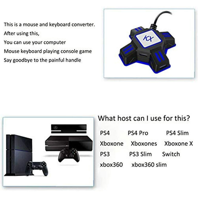 Mouse Keyboard Converter, Game Controller Adapter USB 2.0 Mouse Portable Keyboard Adapter Compatible with PS4/Xbox One/N-Switch/PS3 - Walmart.com