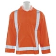 thumbnail image 2 of S373 ANSI Class 3 Lightweight Oversized Raincoat with PU Coating and Attached Hood in Hi-Viz Orange, 5X/6X, 2 of 2