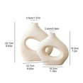 thumbnail image 2 of Wobythan 2PCS White Ceramic Vases, Minimalism Vase, Geometric Decorative Vases With Hollow Design for Home Decor, 2 of 8