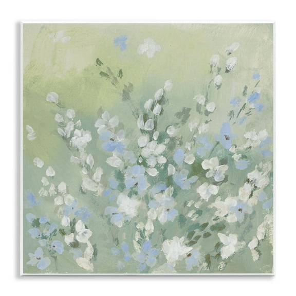 Stupell Industries Wispy Willows White Wildflowers Floral & Botanical Painting Unframed Art Print Wall Art, 12 x 12