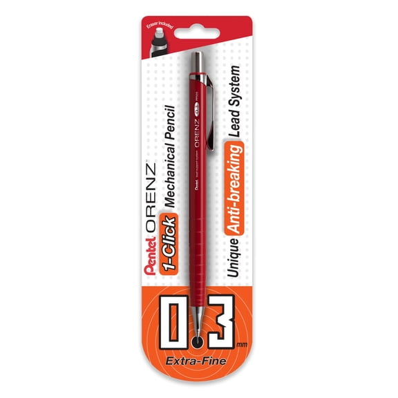 PENTEL PP503B ORENZ MECHANICAL PENCIL 0.3MM RED BARREL
