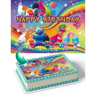 Party City Trolls World Tour 67 Piece Birthday Party Supplies for 8 Guests,  Poppy Branch Plates, Napkins, Cups, Decorations and Balloons
