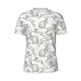 thumbnail image 5 of Wukai Hand Drawn Rabbit Print Men's Short-Sleeved Mesh T-Shirt,Quick-Dry Short Sleeve Workout T-Shirt-4X-Large, 5 of 8