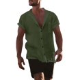 thumbnail image 1 of PEASKJP Chemise Homme Coupe Régulière Pull Polo Léger Mode Décontracté Col T-Shirts, AG TG, 1 of 4