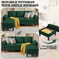 thumbnail image 4 of Jarenie Revamp Green Chaise, Minimalist Sectional Sofas for Living Room, Office, Apartment, Studio, 4 of 8