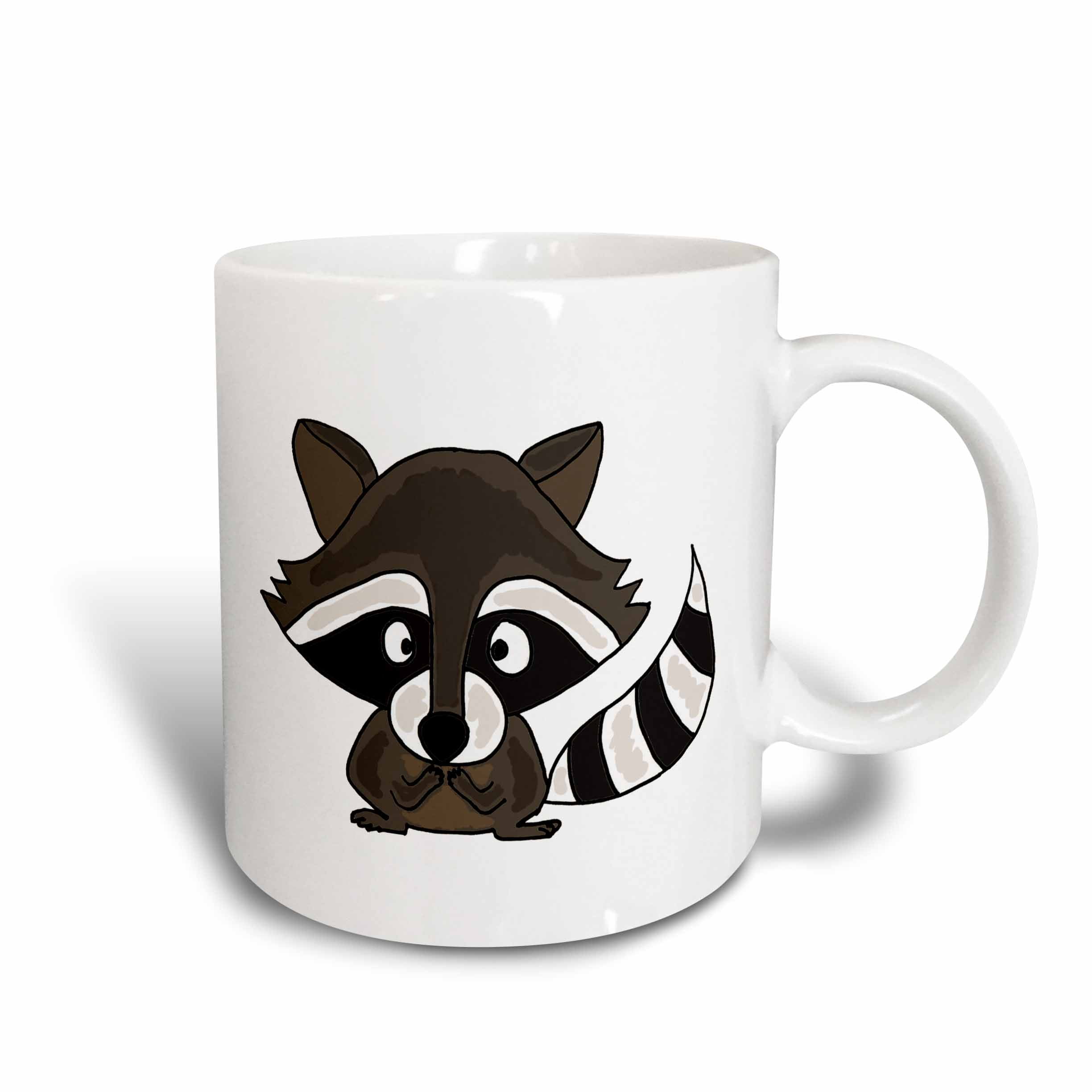 3dRose Two Raccoons Ceramic Tile 4-Inch