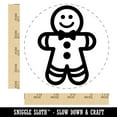 thumbnail image 2 of Gingerbread Man Christmas Cookie Self-Inking Rubber Stamp Ink Stamper - Red Ink - Large 1-1/2 Inch, 2 of 7
