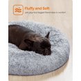 thumbnail image 3 of Cama para perros Feandrea, con forma de rosquilla, suave, gris afelpado, para mascotas medianas, 3 of 9