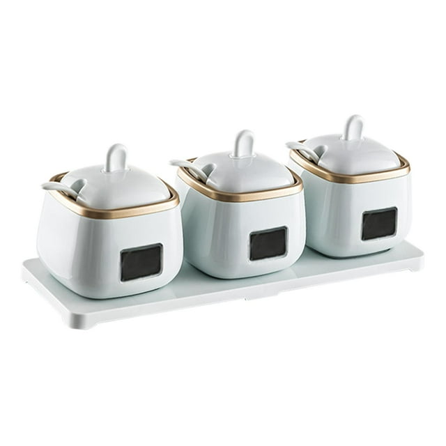 veasfak Household Seasoning Bottle Seasoning Box Set for Coffee Bar Restaurants s Light Green
