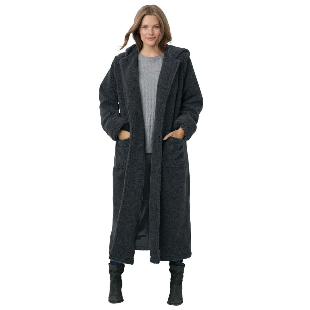 Woman Within Woman Within Women's Plus Size Long Hooded Berber Fleece