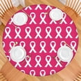 thumbnail image 2 of Pink Breast Cancer Round Fitted Tablecloth with Elastic Edge,Dining Table Cover Waterproof,Outdoor Round Tablecloth for Camping,Dining,Indoor and Outdoor, 2 of 7