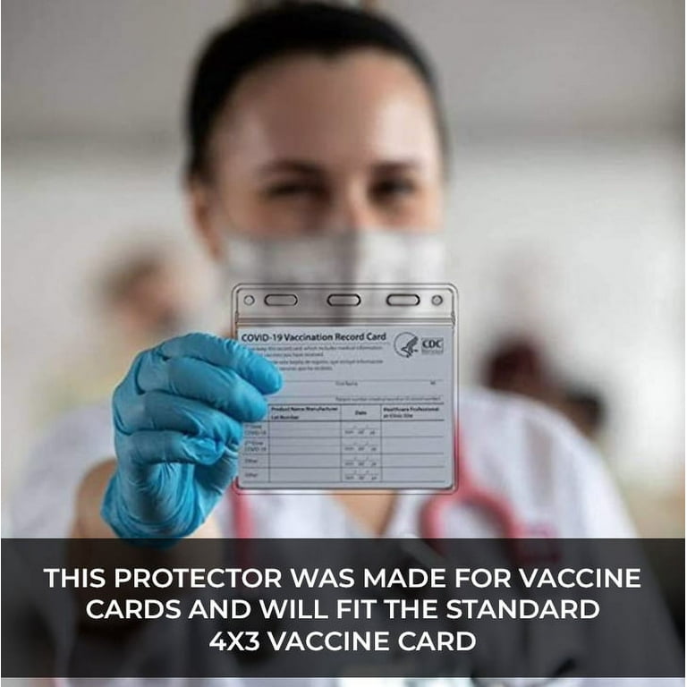 vaccine card protective sleeve Amazon.com : 10 Pack CDC Vaccination Card Holder Immunization Record Vaccine  Card Protector 3x4 Sleeve Covid Shot Card Protector Cover Clear Vinyl Plastic  Sleeve with Waterproof Resealable Zip : Office Products main image 0