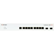 Fortinet FortiSwitch 108E-POE Ethernet Switch - 8 Ports - Manageable - 2 Layer Supported - Modular - 2 SFP Slots - Twisted Pair, Optical Fiber - 1U High - Desktop, Rack-mountable, Standalone