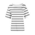 thumbnail image 7 of Enjoytime Womens Summer Tops Striped Short Sleeve Plus Size Shirts Fashion Loose Business Casual Work Blouse, 7 of 7