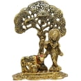 thumbnail image 1 of EDZZEL Krishna with Cow Standing Under Tree Playing Flute Decorative Showpiece, 1 of 4