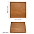 thumbnail image 2 of Bandeja Decorativa de Madera Cuadrada de 12" de Uxcell para Decoración del Hogar y Cocina, Color Marrón, 2 of 6