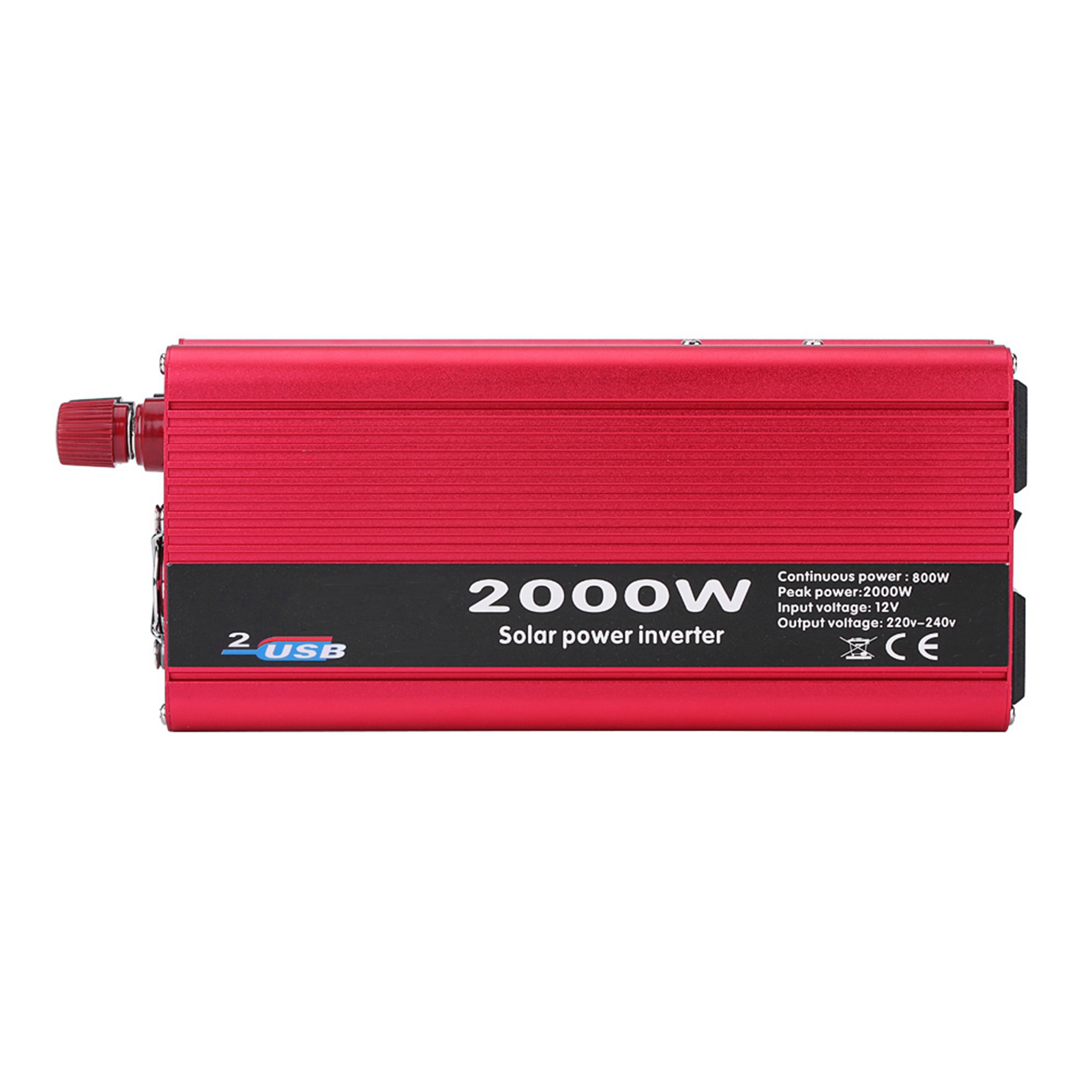 Dual Outlets Power Inverter,Power Inverter,2000W DC 12V to AC 110V Power Inverter Converter W/ Dual Outlets for Home Car Outdoor Use
