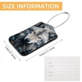 thumbnail image 5 of Wolf Square PU Leather 2 Pack Travel Tag - Bag Tag - Suitcase Tag with Privacy Cover and Stainless Steel Ring - Suitable for Travel, Backpack, and Handbag, 5 of 7
