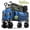 Blue - Pocket, variant on Qunler Collapsible Wagon Cart, 560lbs Heavy Duty Large Utility Garden Cart with Brake Wheels and Side Pocket for Camping, Shopping, Kids, Sports, Grocery, Black