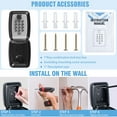 thumbnail image 2 of MesaSe Key Lock Box  Wall Mounted Key Storage Box with 9-Digit Keyboard Resettable Code Portable Weatherproof Outside Key Storage Lockboxfor Home  Office, 2 of 9