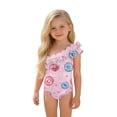 thumbnail image 6 of Fesfesfes Toddler Baby Children Girls One Piece Swimsuit Skinny Monokini Swimwear Beach Wear Bathing Suit Cute Printed One Shoulder Swimsuit, 6 of 9