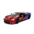 thumbnail image 3 of Jada Toys Marvel 1:24 2017 Ford GT Coche fundido a presión con figura de Spider-Man de 2,75 pulgadas, juguetes para niños y adultos, rojo/azul (99725), 3 of 5