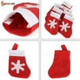 thumbnail image 6 of 12Pcs 5" Christmas Socks Decoration Snowflake Tableware Holders, Knife Fork Pouch Bag Mini Party Hanging Stockings Non-Woven Fabric for Dinner Table Ornaments, 6 of 8