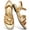 Gold, variant on Summer Toe Loop Sandals for Women Lightweight Adjustable Ankle Strap Thong Sandals Non Slip Flat Sole Beach Slingback Sandals Open Toe Sandals for Casual & Dressy