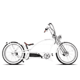 thumbnail image 2 of Tracer SEVERUS DTS 26" 800W Chopper Cruiser Ebike, 48V 20AH Battery, 28mph, Up to 60mi, Supsension Fork Saddle, Disc Brake, for 18+ Adult, White, 2 of 3