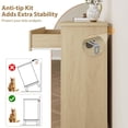 thumbnail image 6 of 5 Dresser for Bedroom, 41.3 in Tall Vertical Drawer Dresser with Large Storage, Freestanding Wooden Closet Chest for Bedroom, Living Room, Natural Oak, 6 of 7