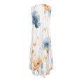 thumbnail image 5 of Gibobby Vestido largo de verano para mujer Vestido casual clásico sin mangas con bolsillos para mujer Moda versátil para el día a día(Blanco,M), 5 of 5