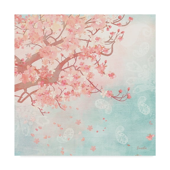 Trademark Fine Art 'Sweet Cherry Blossoms III' Canvas Art by Evelia Designs