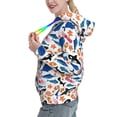 thumbnail image 3 of Yiaed Cute Sea Animals Print Womens Casual Hoodies Crew Neck Long Sleeve Sweatshirts With Pocket Pullover Tops Women's Hooded Sweatshirt-X-Large, 3 of 5