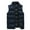 Blue, variant on Odeerbi Puffer Vest For Men Women Trendy Solid Stand Collar Sleeveless Cardigan Jacket Outerwear Padded Coat Black