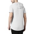 thumbnail image 2 of Hat and Beyond Men's Lightweight Hipster Ruffled Front Pocket Hooded Tee Shirt, 2 of 6
