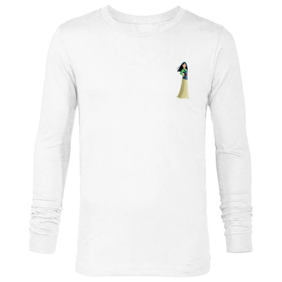 Disney Princess Mulan Small Print - Long Sleeve T-Shirt for Men - Customized-White