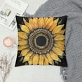thumbnail image 2 of Orinice Sunflower Graphic Decorative Cotton Linen Pillow Cover for Home Couch Living Room Bed Sofa 18x18in, 2 of 5