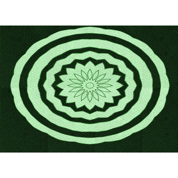 Ahgly Company Indoor Rectangle Patterned Night Black Area Rugs, 8' x 10'