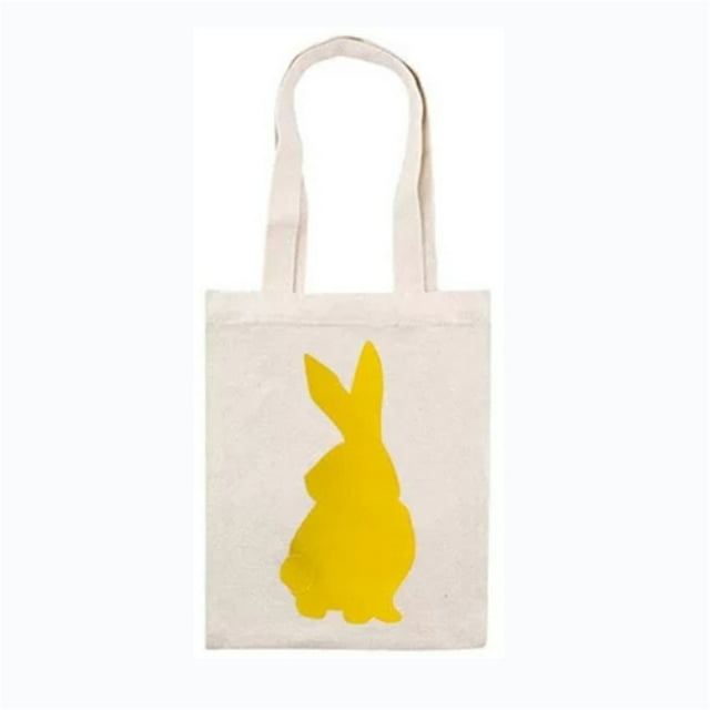 Easter Gift Bags with Handles Easter Basket Holiday Rabbit Bunny Printed Canvas Gift Carry Eggs Candy Bag Easter Candy Baskets for Kids Best Holiday Gift Baskets