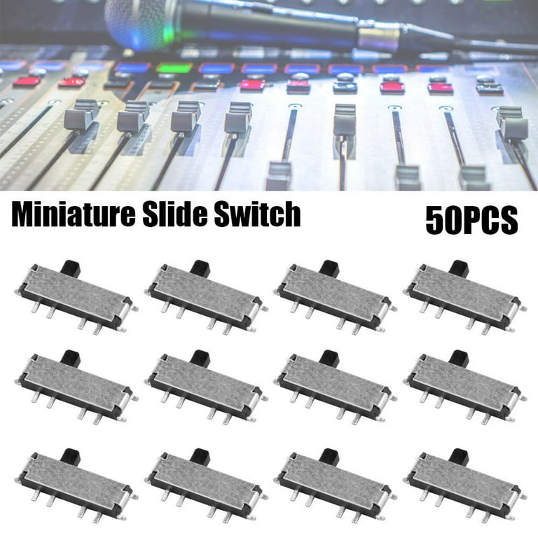 50PCS Miniature Height 1.5/2.0/2.5mm SMT 8 Pin 3 Position Slide Switch  Micro Switch Patch Toggle Switch MSK-13C01 2MM 50PCS 