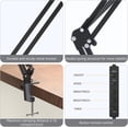 thumbnail image 4 of Upgrade Swing Arm LED Desk Lamp with Clamp, 80 Beads, 5 Color Modes & 11 Brightness Levels, 360° Adjustable Arm, Eye-Caring Light CRI95, Timer Memory Function, for Office, Study, Crafting, 4 of 6
