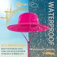 thumbnail image 2 of Sun Hat UPF 50+ Cowboy Hat Waterproof Wide Brim Fishing Hats with Adjustable Summer UV Protection, 2 of 7