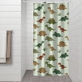 thumbnail image 2 of Light Green Dinosaurs Plants Pattern Shower Curtain 36"x72" ,Bathroom Decorative Shower Curtains Set with 12 Hooks,Modern Waterproof Washable Shower Curtain, 2 of 6