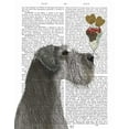 thumbnail image 2 of Fab Funky 12x14 White Modern Wood Framed Museum Art Print Titled - Schnauzer, Grey, Ice Cream, 2 of 4