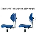 thumbnail image 4 of TAKE UR SEAT Deluxe Polyurethane Drafting Lab Stool Chair, 18" Adjustable Footring, 8" Adjustable Height, 450 lbs seat Capacity, Heavy Duty, Blue (Self-Braking), 4 of 7