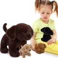 thumbnail image 6 of MaoGoLan 4Pcs Labrador Stuffed Animal 16'' Large Stuffed Labrador With 3 Puppies Dog Plush Toy, 6 of 11