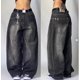 thumbnail image 3 of Pantalones vaqueros holgados Retro de Hip-hop americano para mujer, pantalones de pierna ancha de cintura alta Y2K Harajuku, pantalones góticos de calle para hombre, nuevo, 2024, 3 of 5
